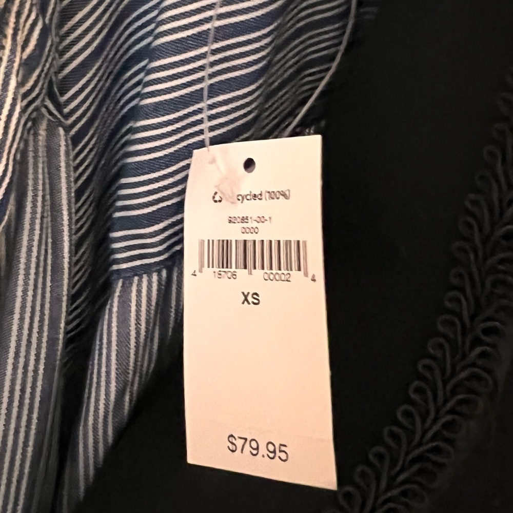 GAP Blue Striped Midi Dress with Belt - Picture 12 of 12